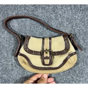 Y2K Limited Too Suede Mini Shoulder Bag Cream McBling